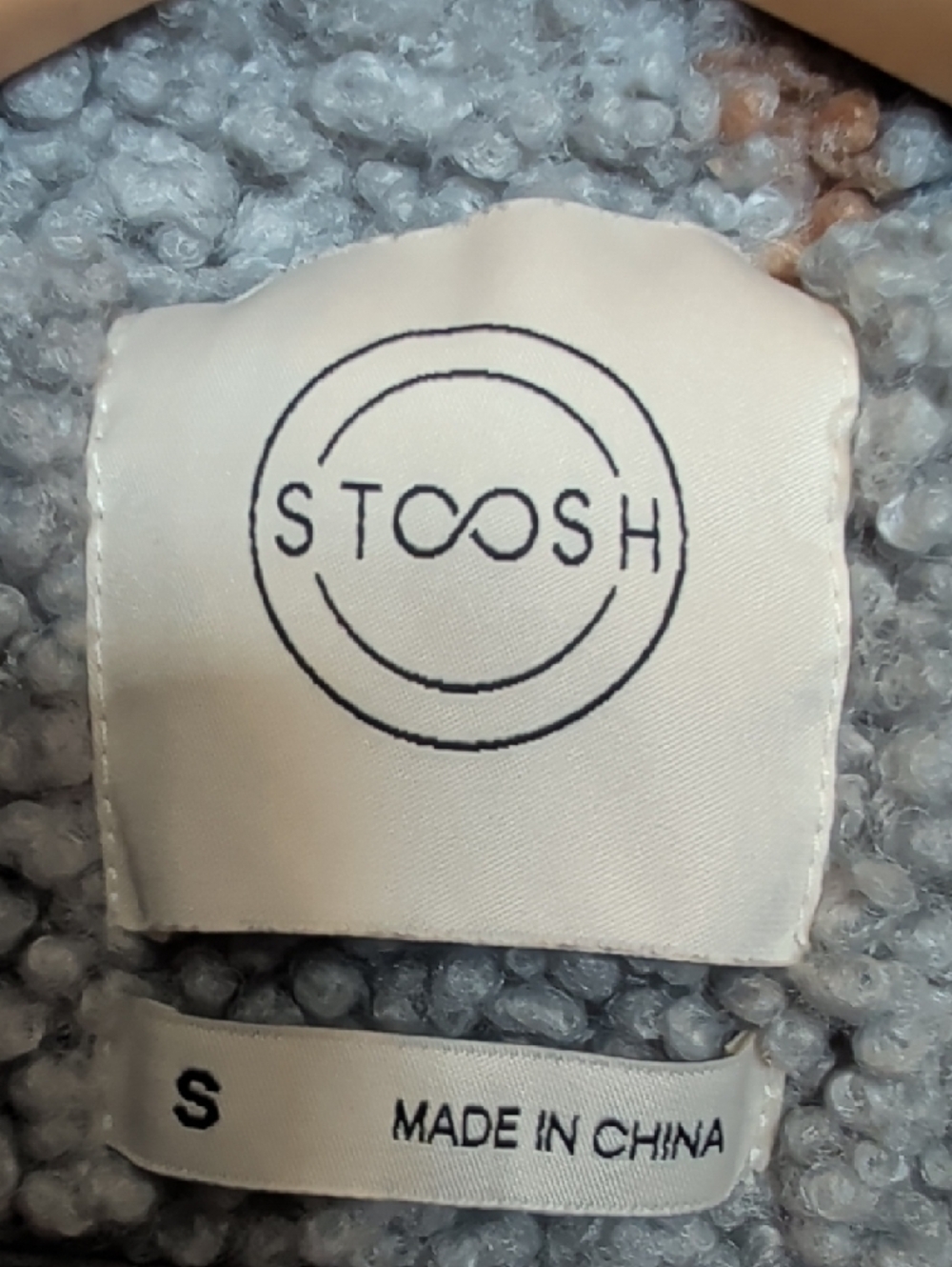 Stoosh Gray & Tan Windowpane Teddy Coat - Picture 2 of 9